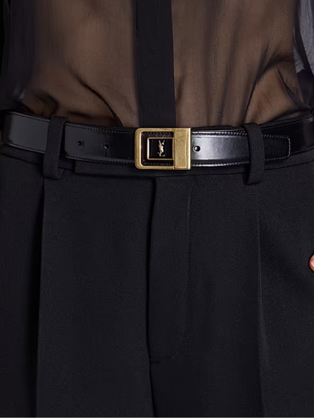 YSL YVES SAINT LAURENT LA 66 BUCKLE BELT - Picture 2 of 10